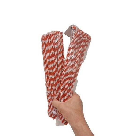100 Pc Pipe Cleaners 12 inch CANDY CANE Red White Chenille Art Crafts Christmas - Picture 2 of 6